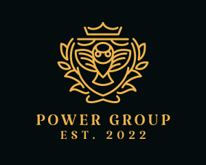 Royal Owl Bird Crest logo design