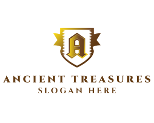 Luxury Antique Banner Shield logo design