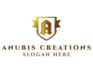 Luxury Antique Banner Shield logo design