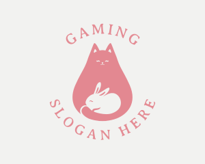 Pet Cat Rabbit Logo