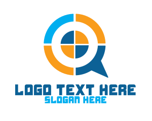 Application - Modern Target Chat logo design