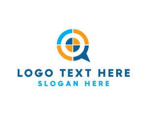 Forum - Modern Target Chat logo design