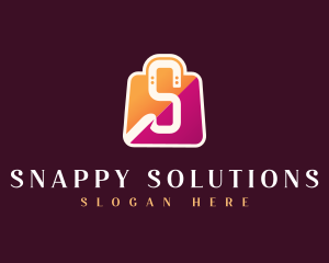 Shopping Bag Letter S logo design