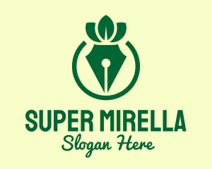 Garden - Green Herbal Pen logo design