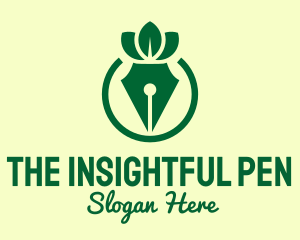 Green Herbal Pen logo design