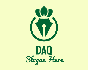 Farmer - Green Herbal Pen logo design
