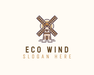 Windmill - Organic Farm Windmill logo design