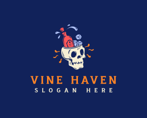 Cool Liquor Skull logo design