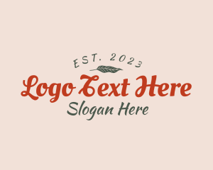 Leaf - Natural Retro Brand logo design