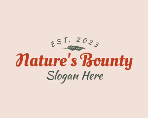 Natural Retro Brand logo design