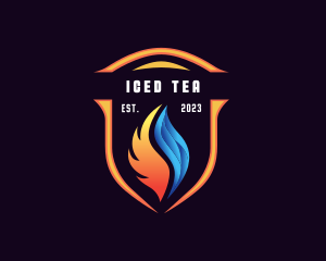 Fire Ice Thermal Shield  logo design