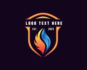 Torch - Fire Ice Thermal Shield logo design