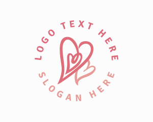 Romantic - Heart Love Romance logo design