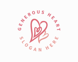 Heart Love Romance logo design