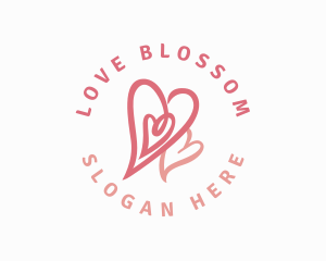 Romance - Heart Love Romance logo design