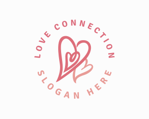 Romance - Heart Love Romance logo design