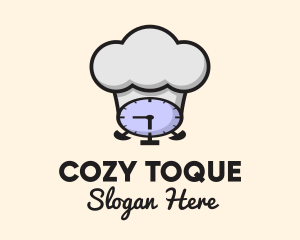 Clock Chef Toque logo design