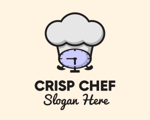 Clock Chef Toque logo design