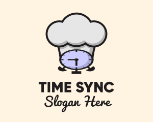 Clock Chef Toque logo design