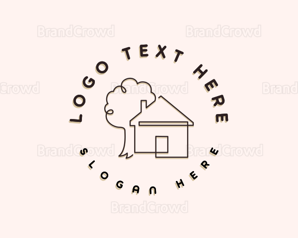 Real Estate House Tree Logo