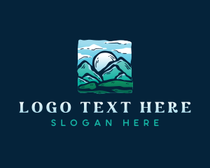 Outdoor - Adventure Mountain Hiking logo design