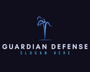 Self Defense - Kick Boxing Sports Athlete logo design