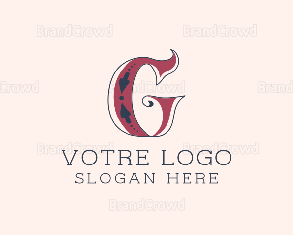 Beauty Boutique Letter G Logo