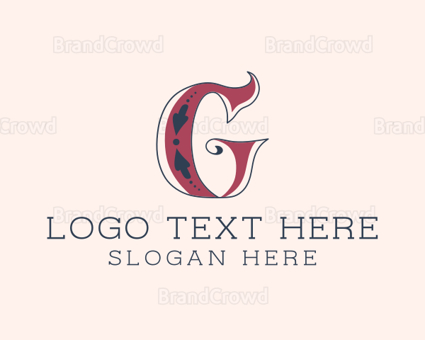 Beauty Boutique Letter G Logo