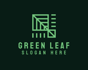 Geometric Organic Leaf logo design