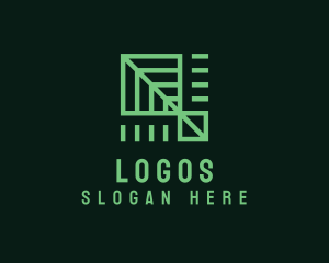 Nature Reserve - Geometric Organic Leaf logo design
