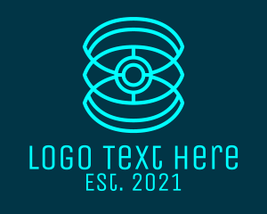 Ophthalmologist - Technology Eye Security logo design