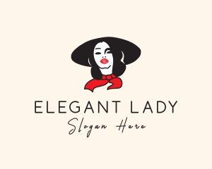 Makeup Fashionista Lady logo design