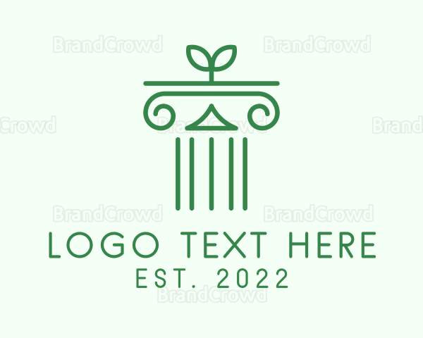 Natural Eco Pillar Logo