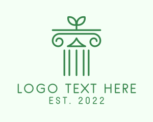 Column - Natural Eco Pillar logo design