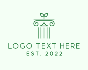 Eco - Natural Eco Pillar logo design