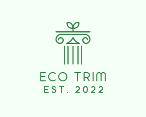 Natural Eco Pillar  logo design