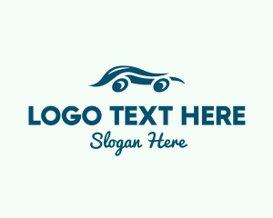 Car - Blue Swoosh Car logo design