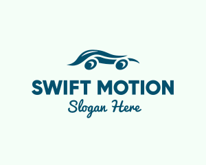 Blue Swoosh Car logo design