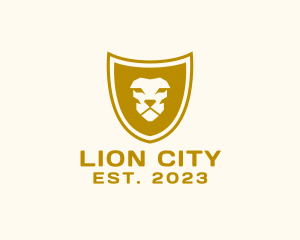 Lion Face Shield logo design