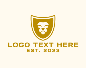 Badge - Lion Face Shield logo design