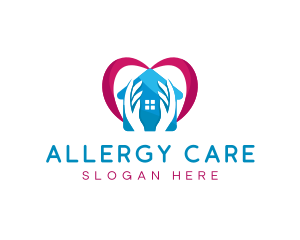 Loving Home Care Heart logo design