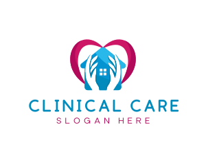 Loving Home Care Heart logo design