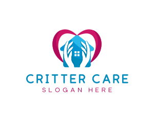 Loving Home Care Heart logo design