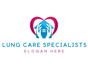 Loving Home Care Heart logo design