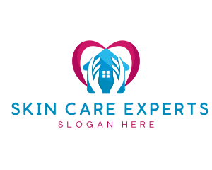 Loving Home Care Heart logo design