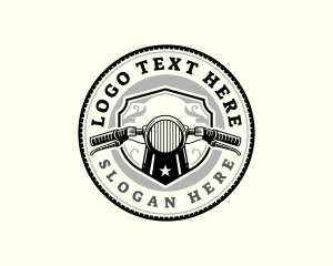 Vintage - Motorcycle Rider Vehicle logo design