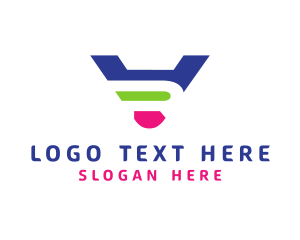 Letter VR Technology Gadget Logo