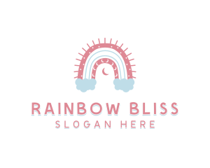 Boho Rainbow Childcare logo design