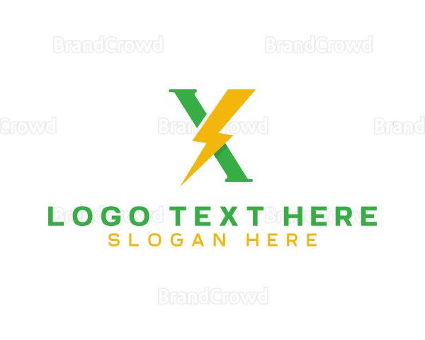 Lightning Bolt Letter X Logo