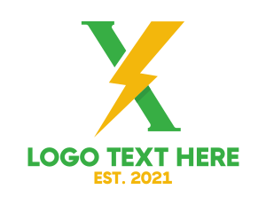 Zeus - Electric Lightning Letter X logo design